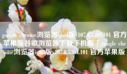 google chrome浏览器ipad版v107.0.5304.101 官方苹果版谷歌浏览器下载手机版「google chrome浏览器ipad版v107.0.5304.101 官方苹果版」