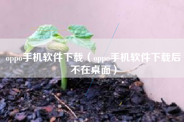 oppo手机软件下载（oppo手机软件下载后不在桌面）